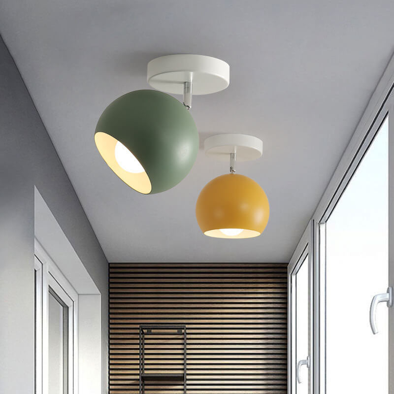 Moderne Skandinavische Minimalistische Deckenleuchte aus Eisen und Holz in mehreren Farben