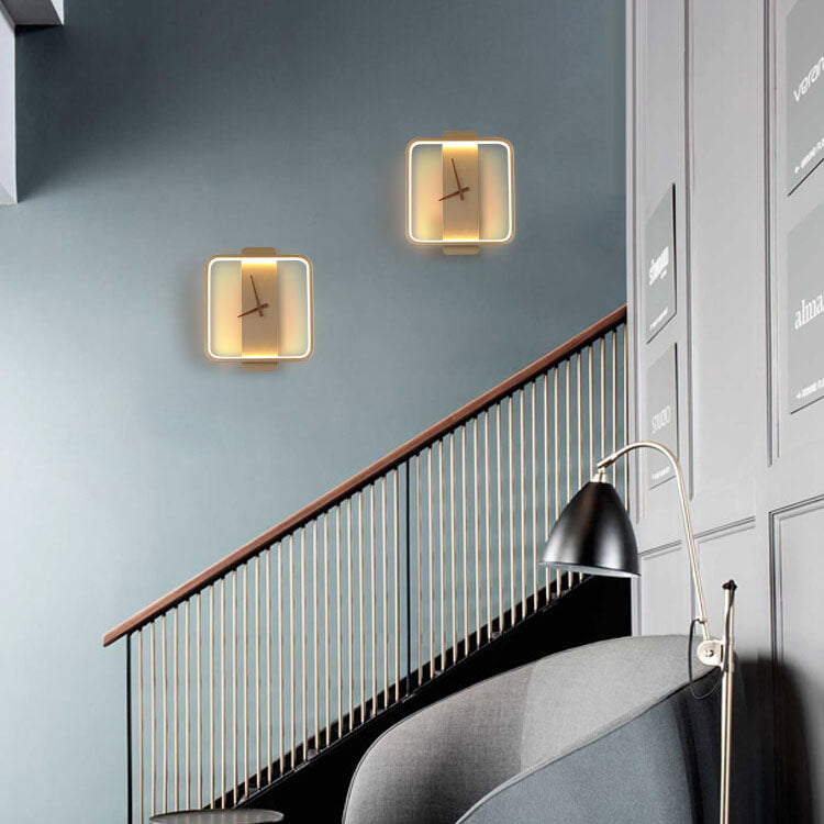 Moderne Wandleuchte – Acryl und Metall – Gold/Schwarz – LED 18W