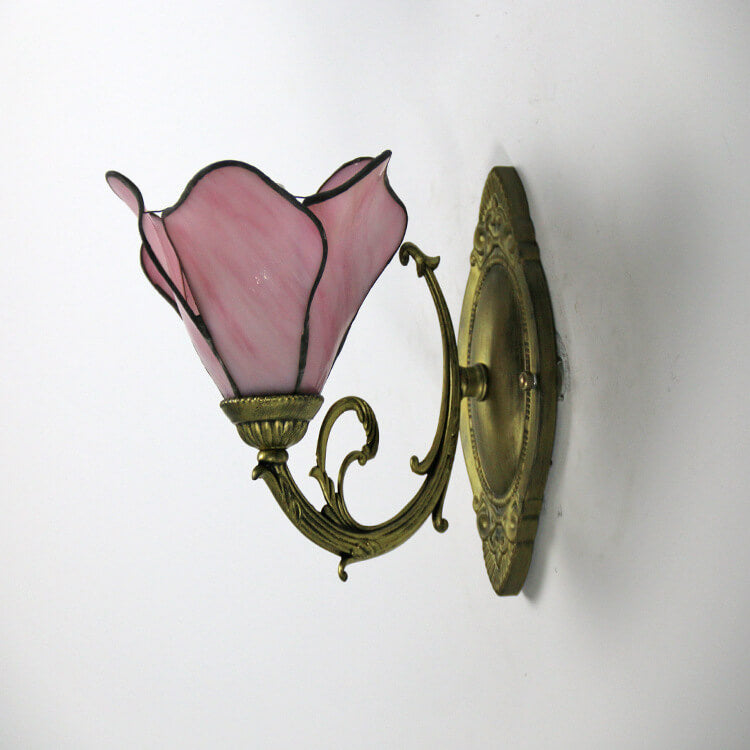 Design-Wandleuchte aus Glas und Eisen – mehrere Farben