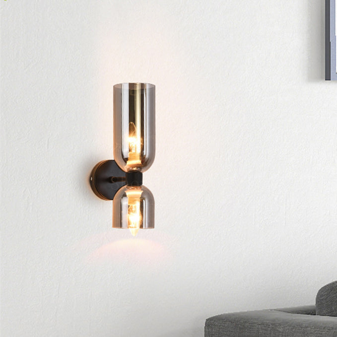 Flute – Elegante Wandleuchte aus Glas und Eisen im Retro-Stil