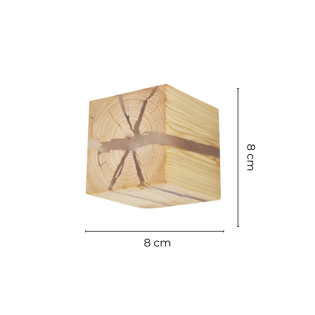 Stilvolle Holz-Wandlampe mit warmem LED-Licht