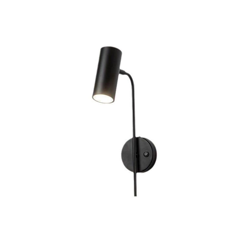 Industrielle drehbare Wandleuchte – Schwarz oder Gold – 1-flammig, zylindrisches Design