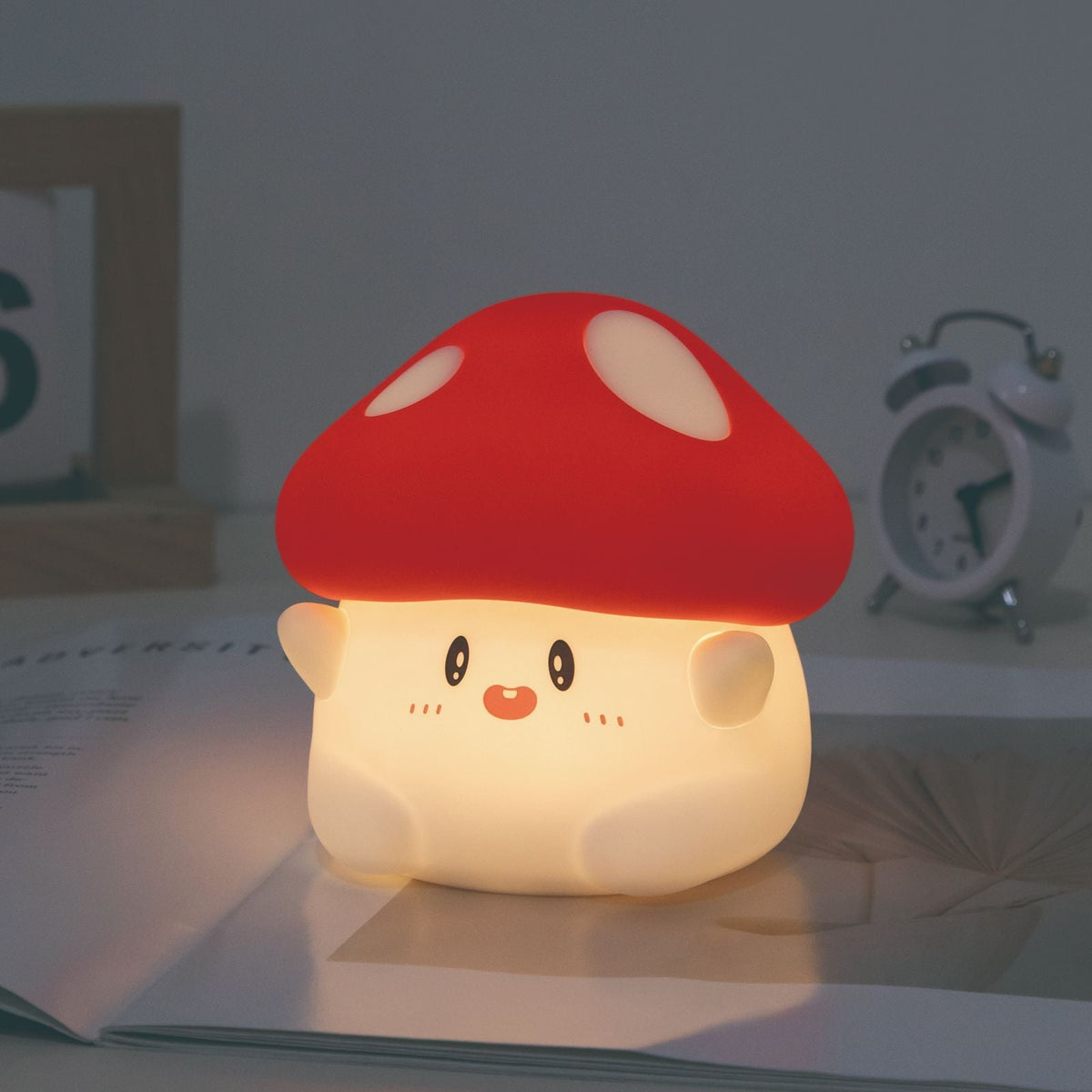 Spotty – Süße LED-Pilz-Nachtlampe Squishy – weiche, gemütliche LED-Deko fürs Kinderzimmer