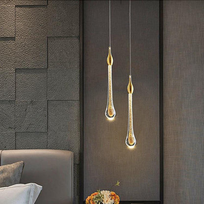 Stilvolle skandinavische goldene LED-Hängeleuchte – kurzes oder langes Design