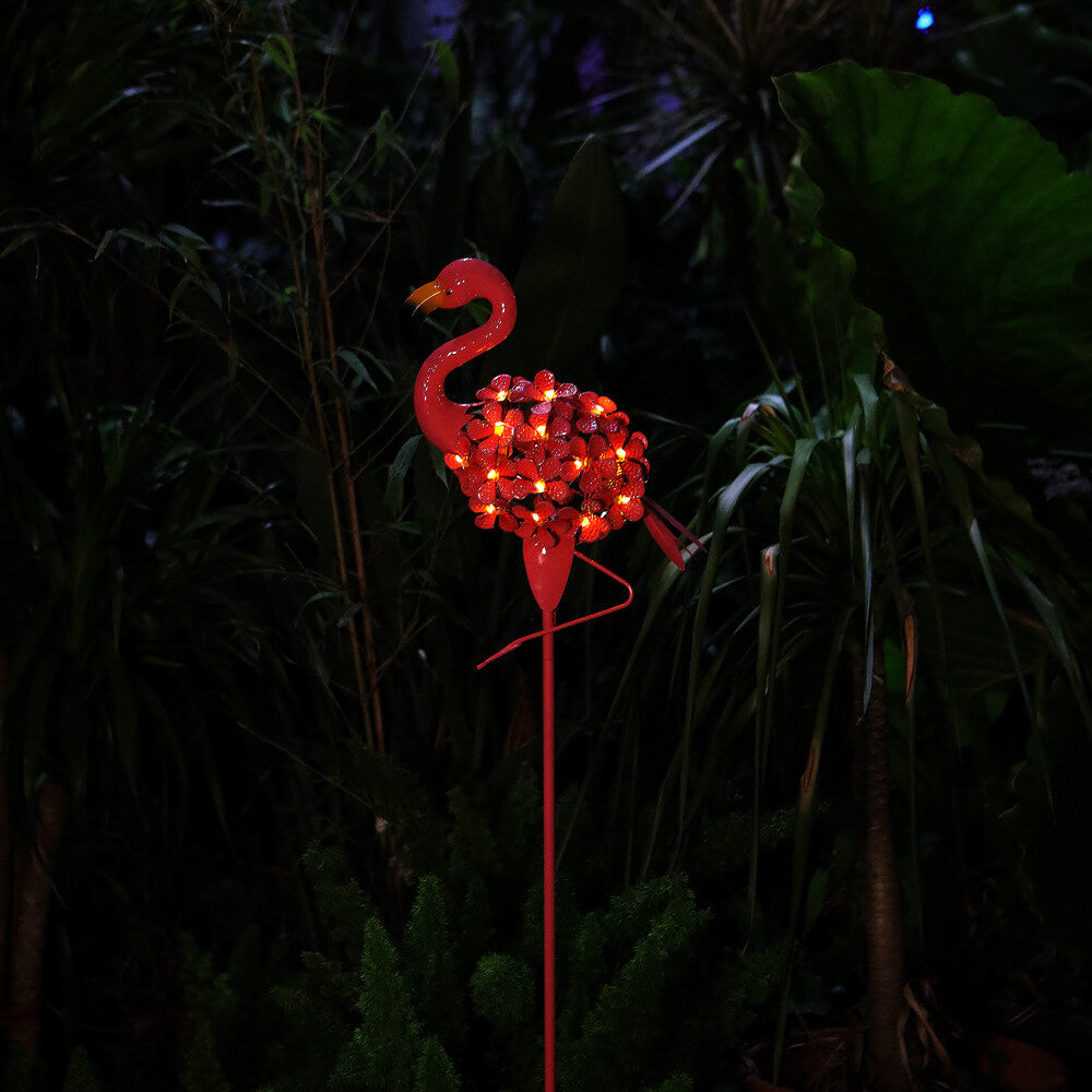 Solar-LED-Gartenleuchte Flamingo – Rosa – (1 LED)