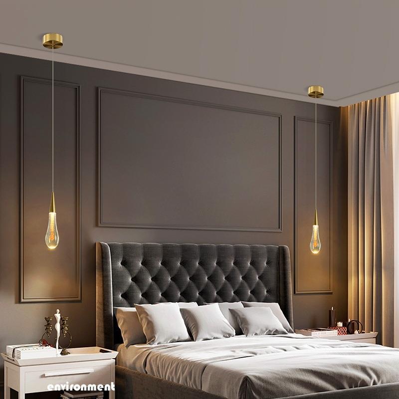 Stilvolle skandinavische goldene LED-Hängeleuchte – kurzes oder langes Design