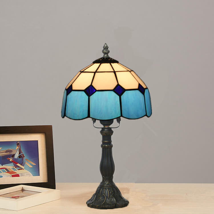 Designer-Tischlampe – Handgefertigtes Tiffany-Glas in verschiedenen Farben