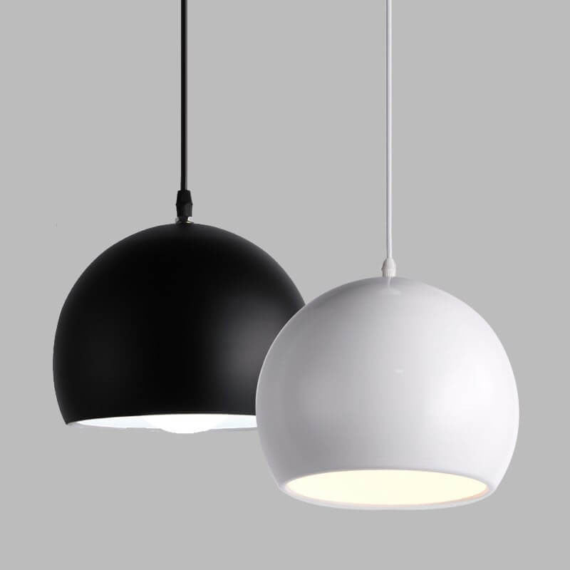 Moderne Aluminium-Hängelampe – Schwarz, Weiß, Gelb, Blau, Rosa, Rot, Grün, Grau – E26