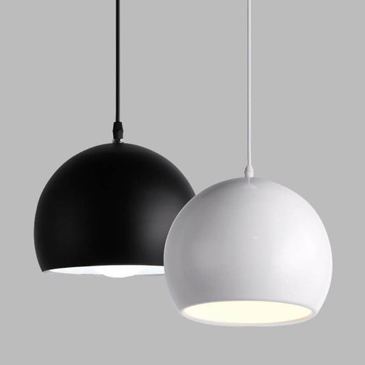Moderne Aluminium-Hängelampe – Schwarz, Weiß, Gelb, Blau, Rosa, Rot, Grün, Grau – E26