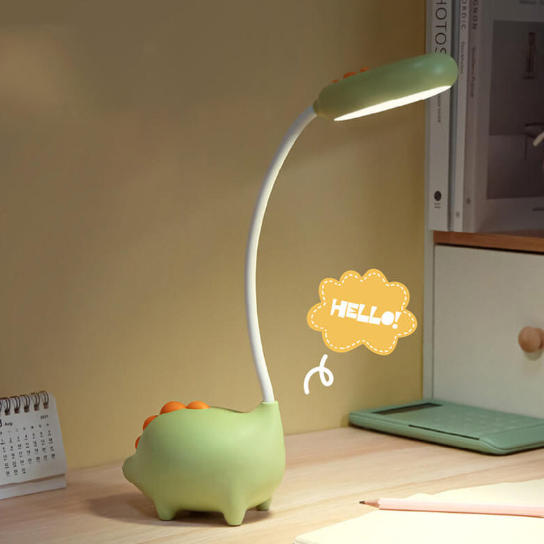 Stylische moderne Tischlampe mit integrierter LED und buntem Design