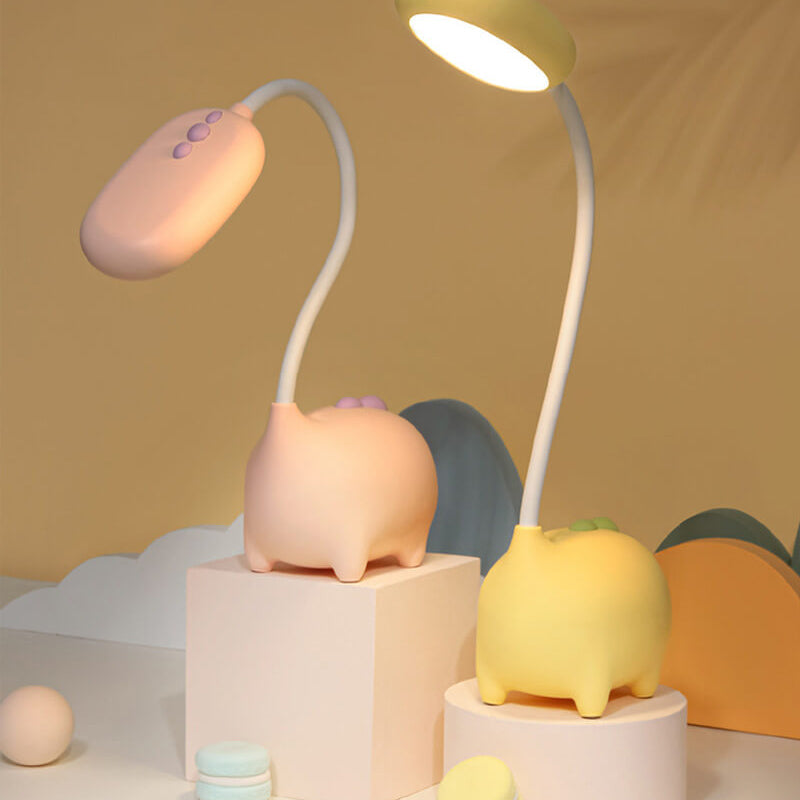 Stylische moderne Tischlampe mit integrierter LED und buntem Design