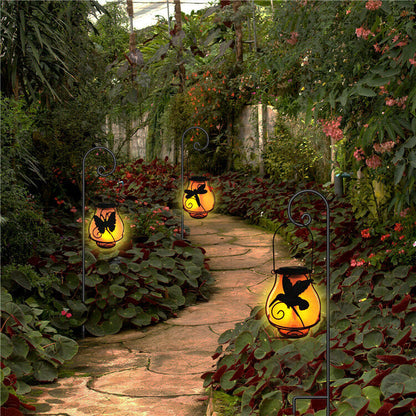 Dekorative Solar-LED-Gartenleuchte – Schwarz – (1 LED)