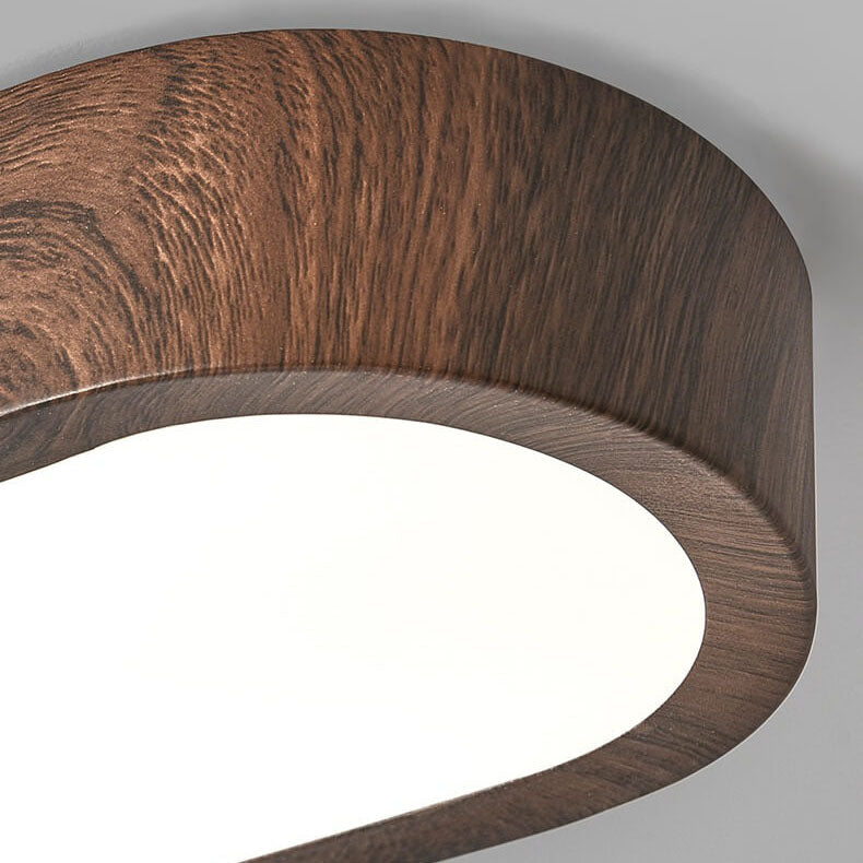 Moderne Holz-Deckenleuchte – Eschen-/Nussholz-Optik – LED 8W