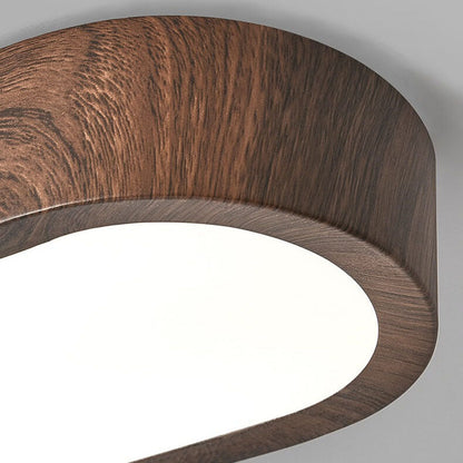 Moderne Holz-Deckenleuchte – Eschen-/Nussholz-Optik – LED 8W