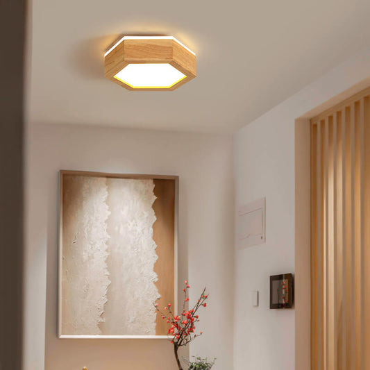 Moderne Japandi-Holz-Deckenleuchte LED – 1/2/3 Spots