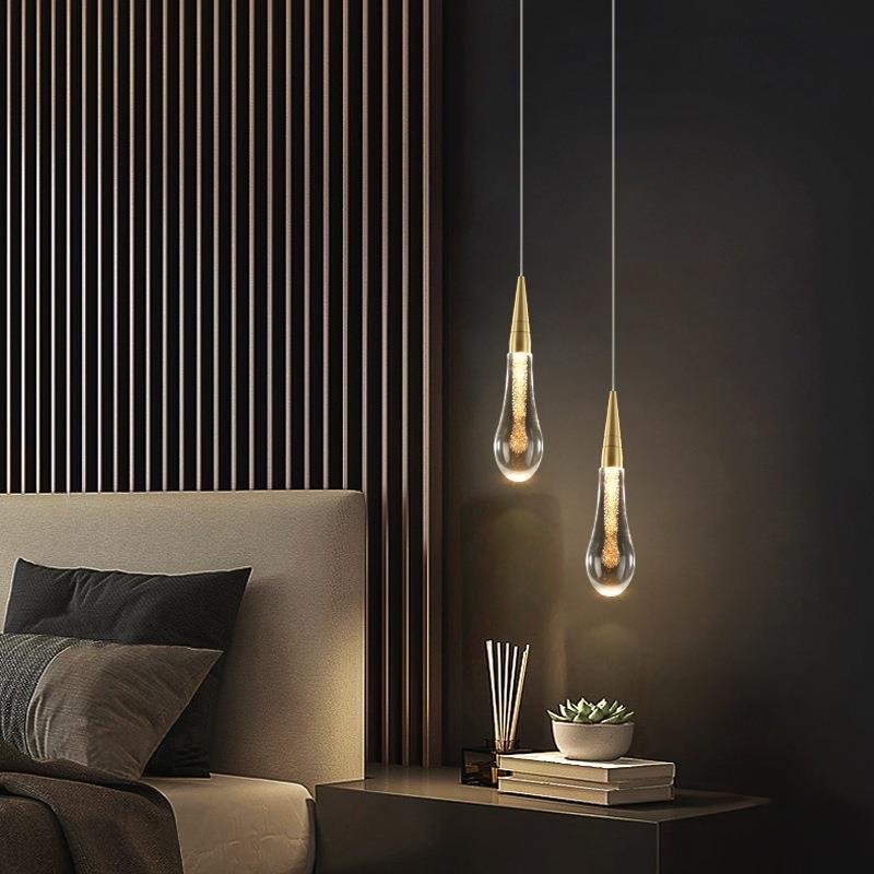 Stilvolle skandinavische goldene LED-Hängeleuchte – kurzes oder langes Design