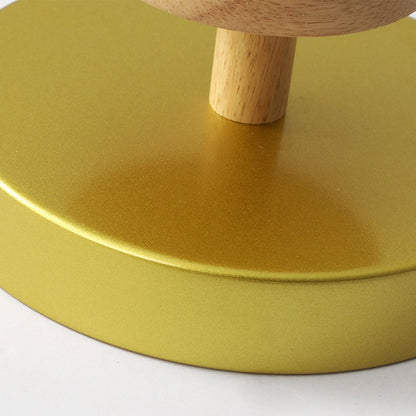 Skandinavische Deckenlampe mit Holzsockel – Dezentes Pastell-Design