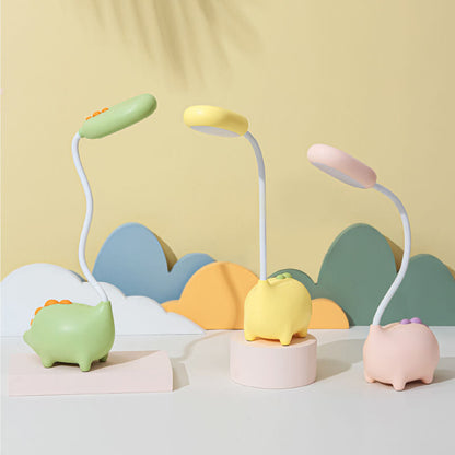Stylische moderne Tischlampe mit integrierter LED und buntem Design