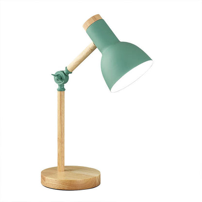 Skandinavische Tischlampe aus Holz und Eisen – viele Farben