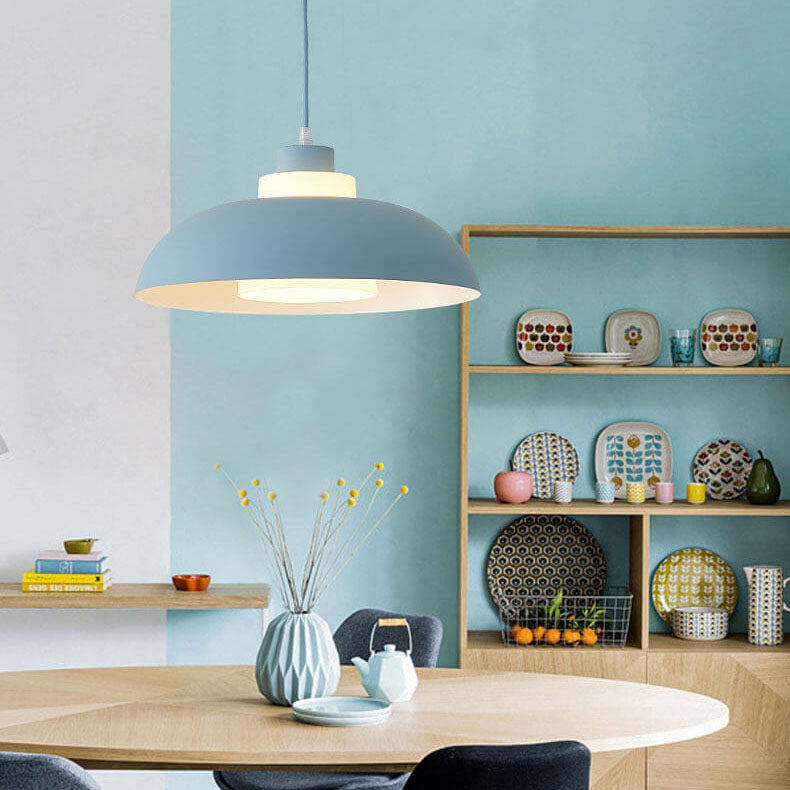 Moderne Aluminium-Hängeleuchte – E26-Fassung, mehrere Farben und Größen