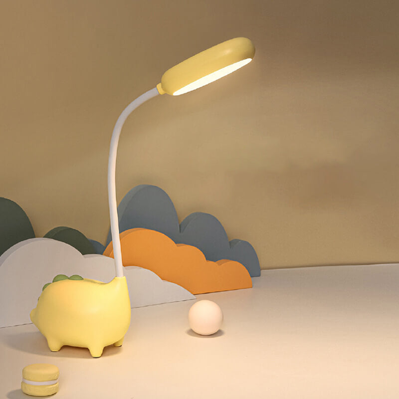 Stylische moderne Tischlampe mit integrierter LED und buntem Design