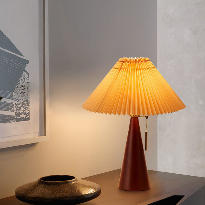 Japandi Tischlampe aus Holz