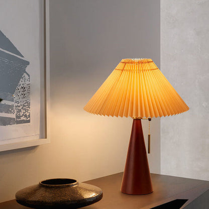 Japandi Tischlampe aus Holz