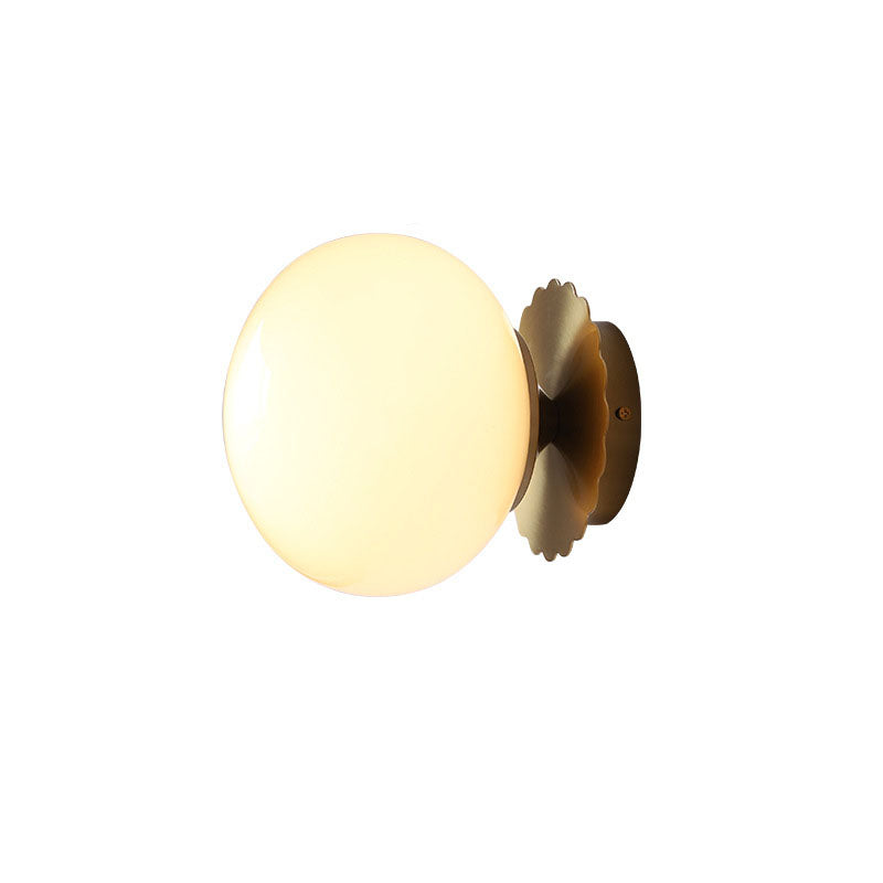 Moderne Wandlampe aus Glas und Eisen – erhältlich in Rosa, Beige und Weiß