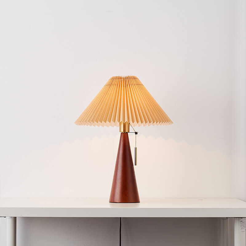 Japandi Tischlampe aus Holz