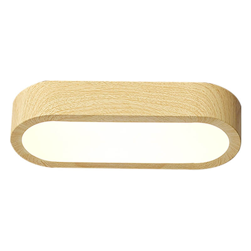 Moderne Holz-Deckenleuchte – Eschen-/Nussholz-Optik – LED 8W