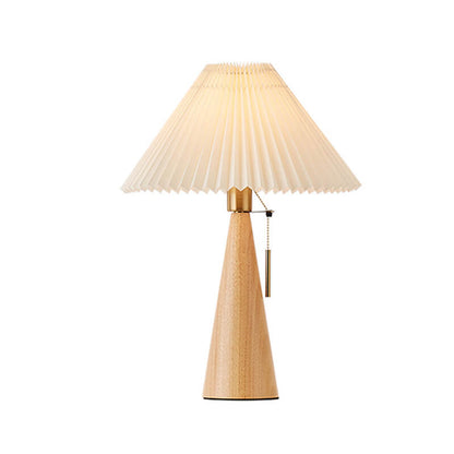 Japandi Tischlampe aus Holz