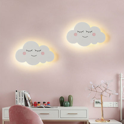 Kreative Wandleuchte mit Wolkenmotiv – Weiß/Rosa/Blau – LED 12W/15W
