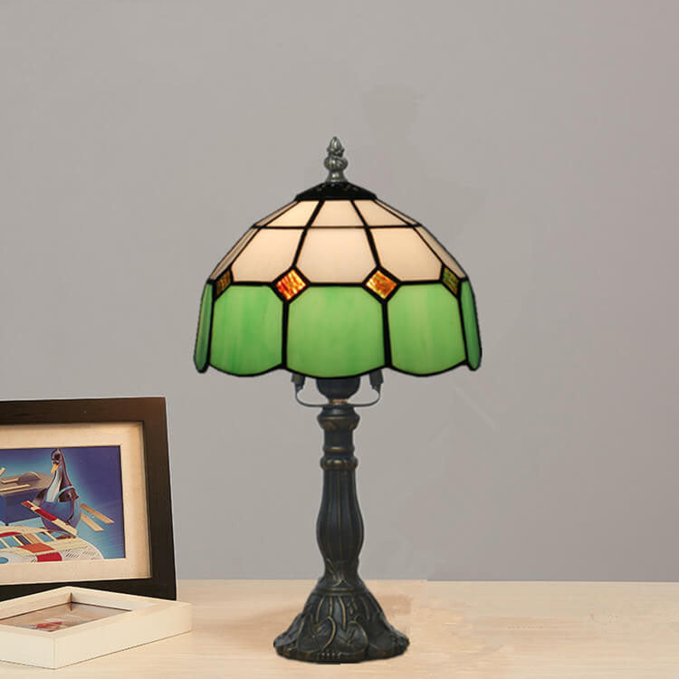 Designer-Tischlampe – Handgefertigtes Tiffany-Glas in verschiedenen Farben