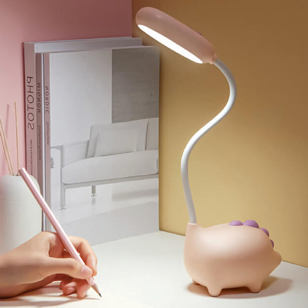 Stylische moderne Tischlampe mit integrierter LED und buntem Design