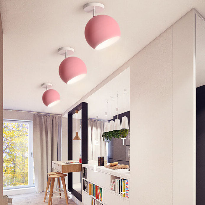 Moderne Skandinavische Minimalistische Deckenleuchte aus Eisen und Holz in mehreren Farben