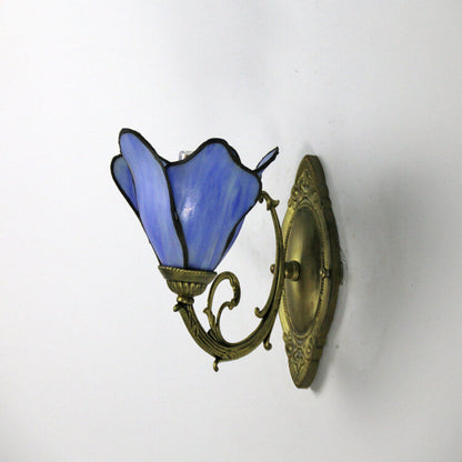 Design-Wandleuchte aus Glas und Eisen – mehrere Farben