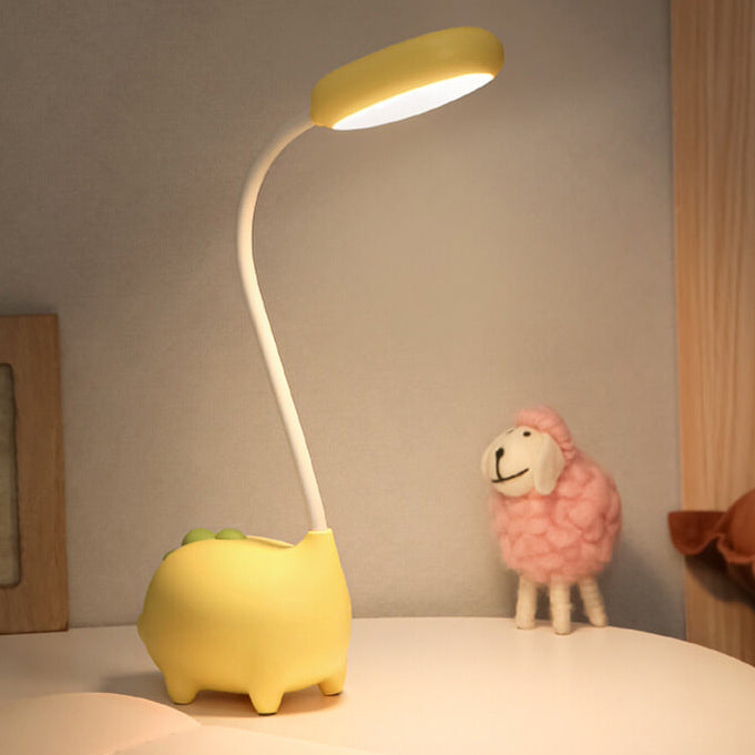 Stylische moderne Tischlampe mit integrierter LED und buntem Design