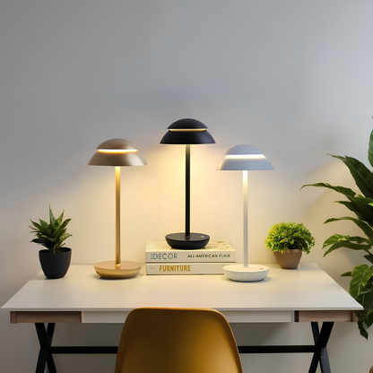 Stilvolle Aluminium-Tischlampe mit Dimmfunktion