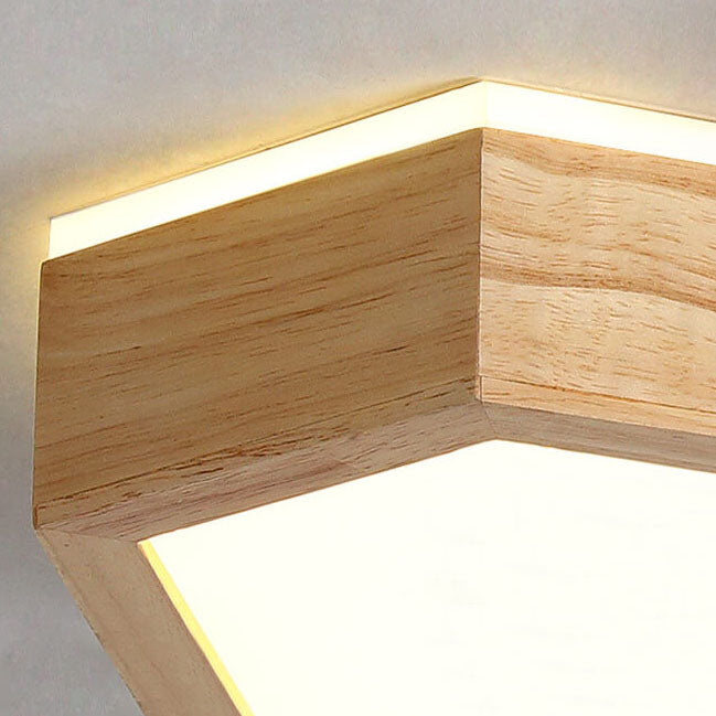 Moderne Japandi-Holz-Deckenleuchte LED – 1/2/3 Spots
