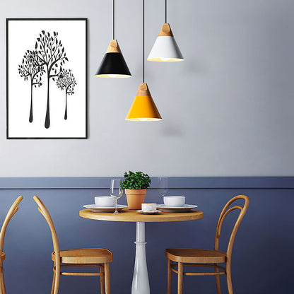 Ovia – Skandinavische Pendelleuchte aus Holz und Aluminium, minimalistisches Design
