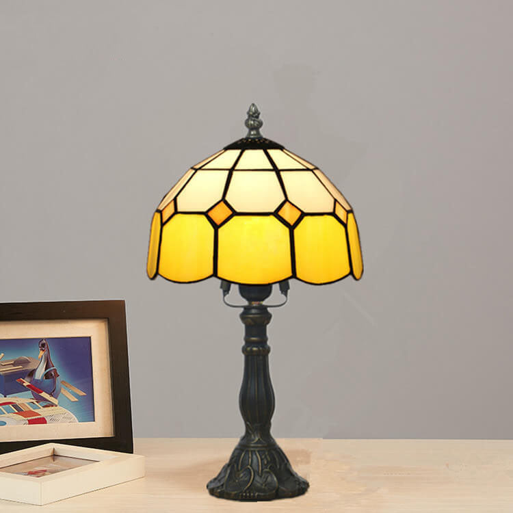 Designer-Tischlampe – Handgefertigtes Tiffany-Glas in verschiedenen Farben