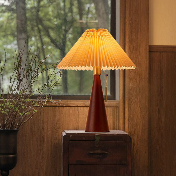 Japandi Tischlampe aus Holz