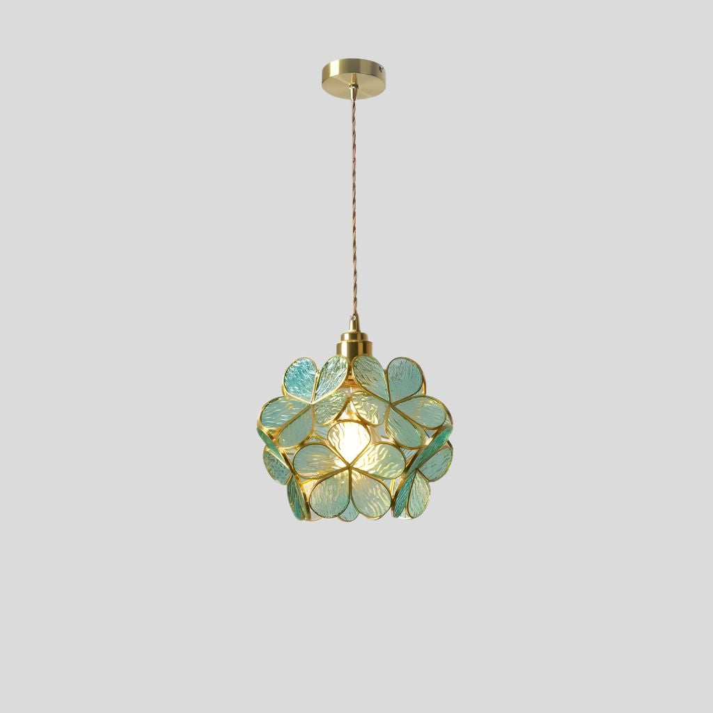 Vintage Glas-Hängeleuchte Tiffany – Bunt, Handgefertigtes Design