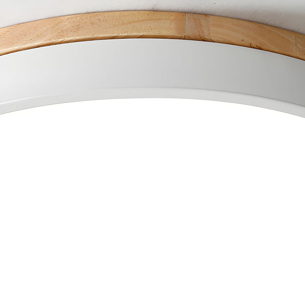 Tröde – Runde Holz-Deckenleuchte LED im skandinavischen Stil – Eleganter Minimalismus und warmes Licht