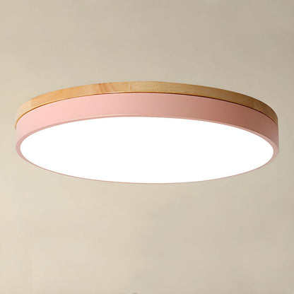 Tröde – Runde Holz-Deckenleuchte LED im skandinavischen Stil – Eleganter Minimalismus und warmes Licht