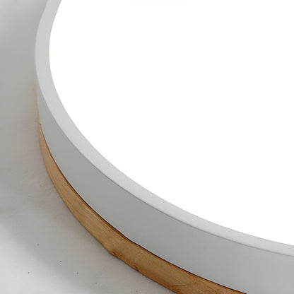Tröde – Runde Holz-Deckenleuchte LED im skandinavischen Stil – Eleganter Minimalismus und warmes Licht