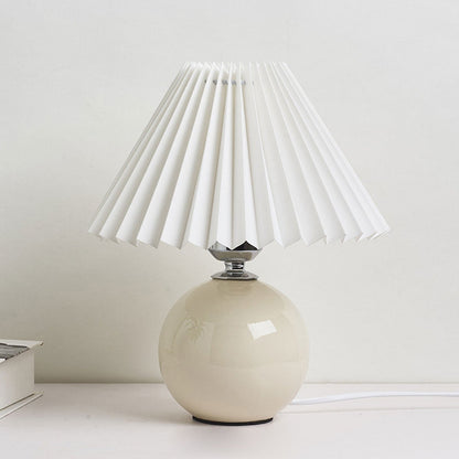 Moderne Keramik-Tischlampe mit Stoffschirm – erhältlich in vielen Farben