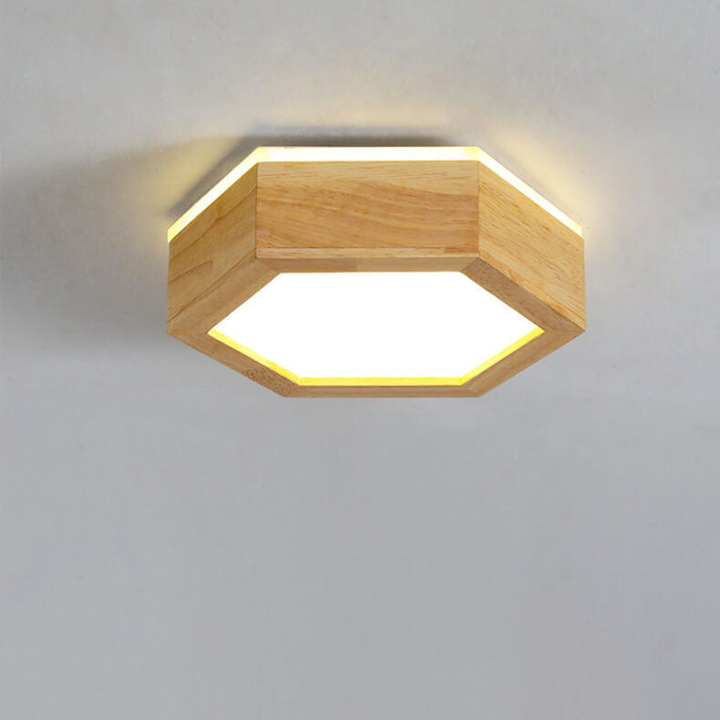 Moderne Japandi-Holz-Deckenleuchte LED – 1/2/3 Spots