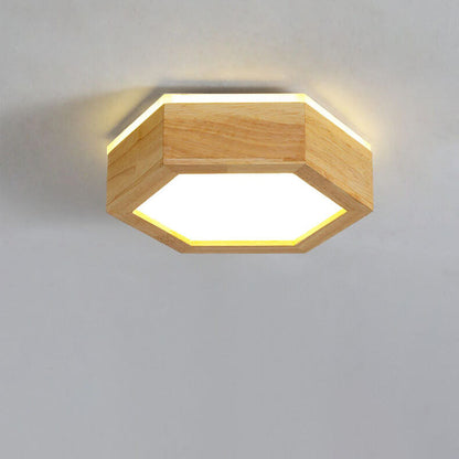 Moderne Japandi-Holz-Deckenleuchte LED – 1/2/3 Spots