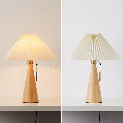 Japandi Tischlampe aus Holz